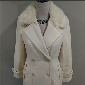CLASSY MODERN LONG WOLL COAT SIZE 12